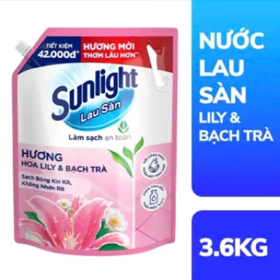 SUNLIGHT Nước Lau Sàn TD Thảo Mộc Hương Lily & Bạch Trà 3.6kg/túi