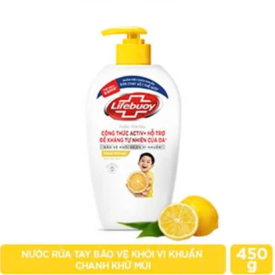LIFEBUOY Nước Rửa Tay Chanh Khử Mùi 450g/Chai